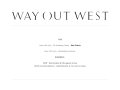 Way Out West Official Website